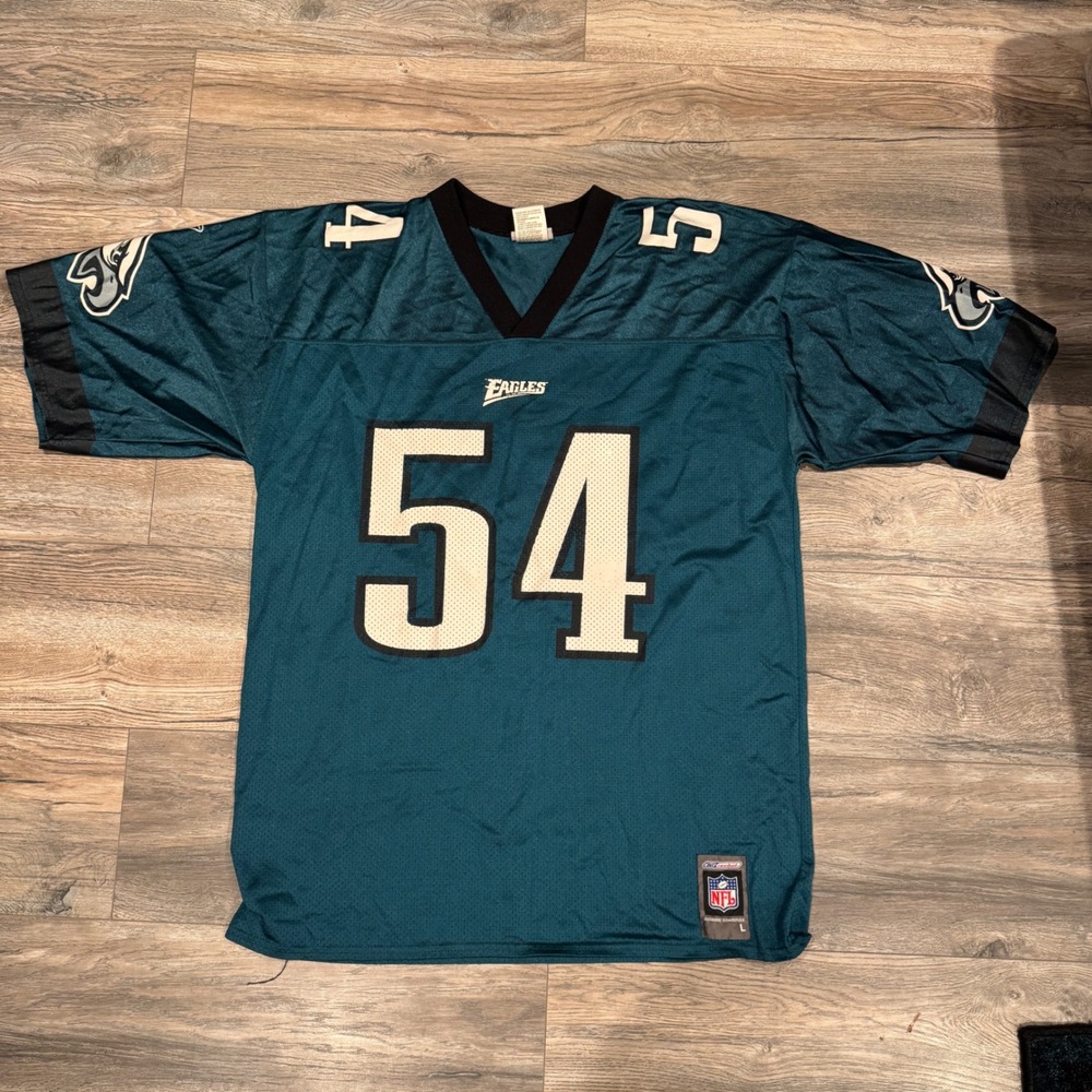 Philadelphia Eagles Jeremiah Trotter Reebok 54 Jersey Mens L Green NFL Vintage